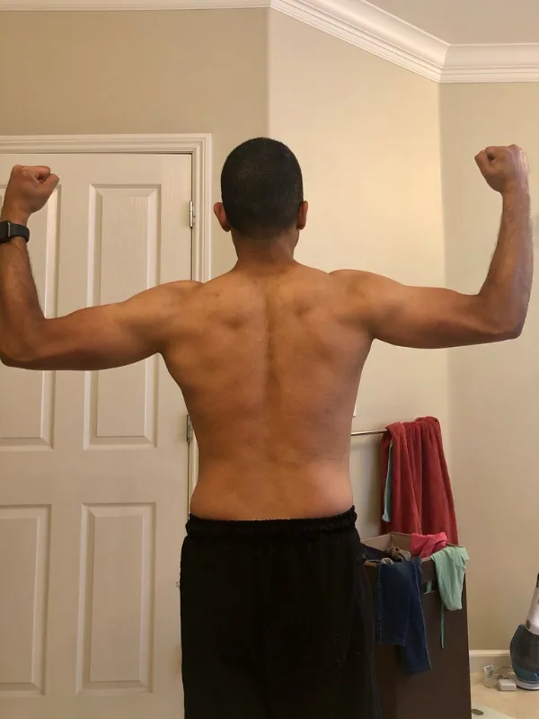 Client before, back