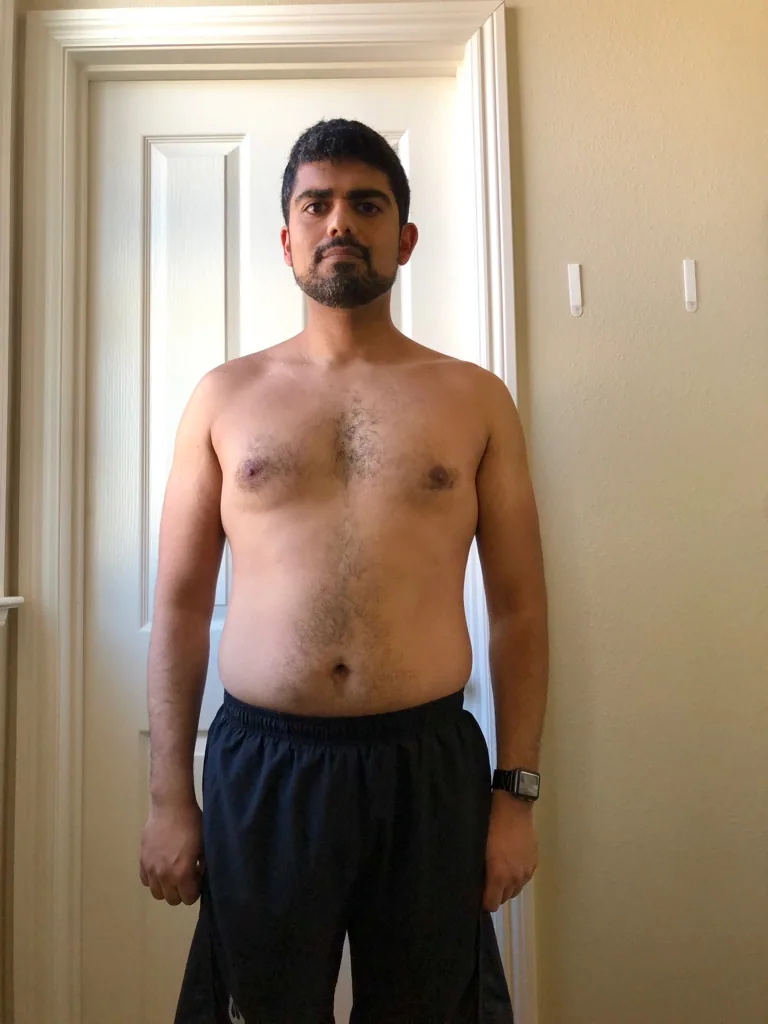 Client before, front