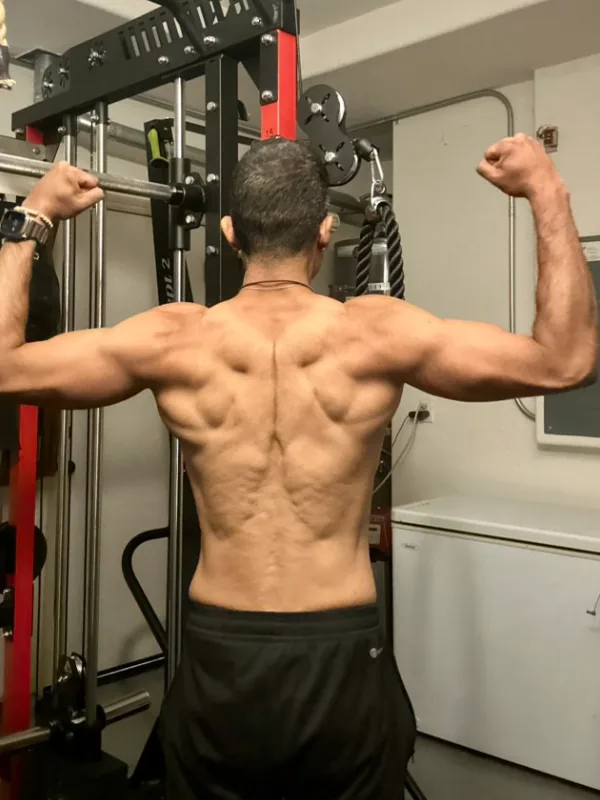 Client after, back
